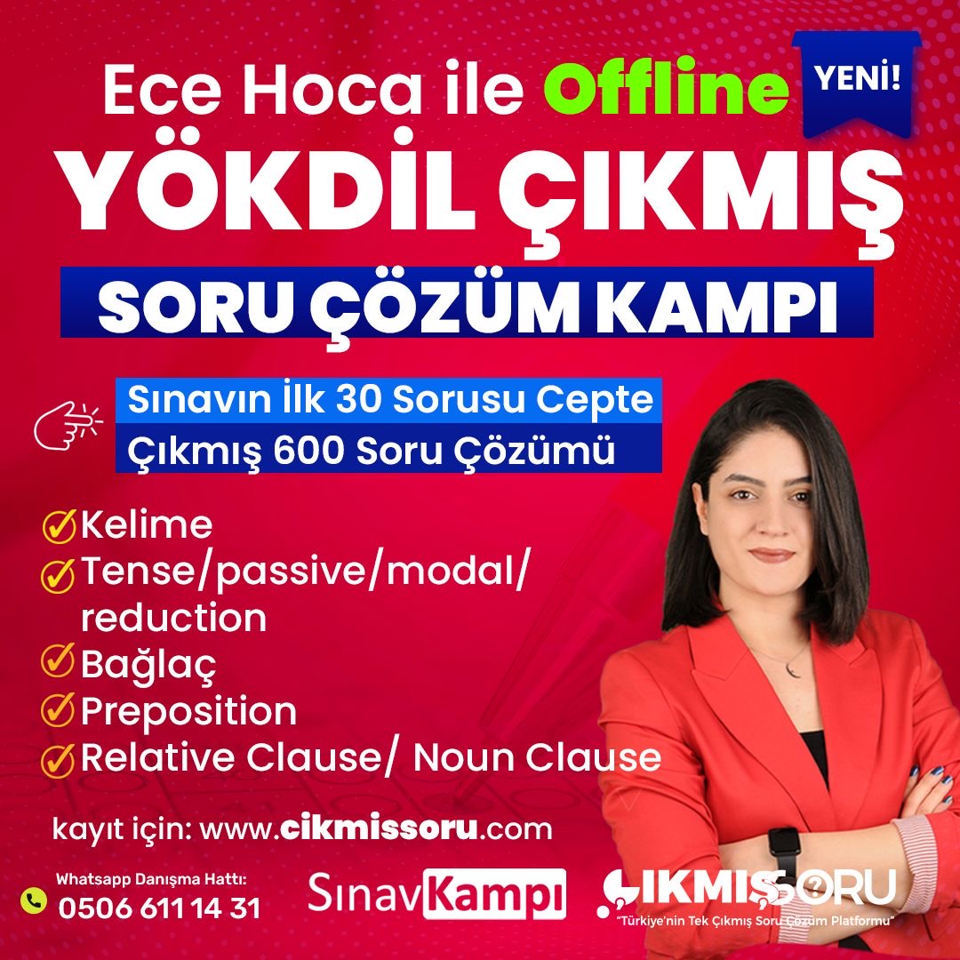 YÖKDİL ÇIKMIŞ SORU KAMPI - ECE HOCA 