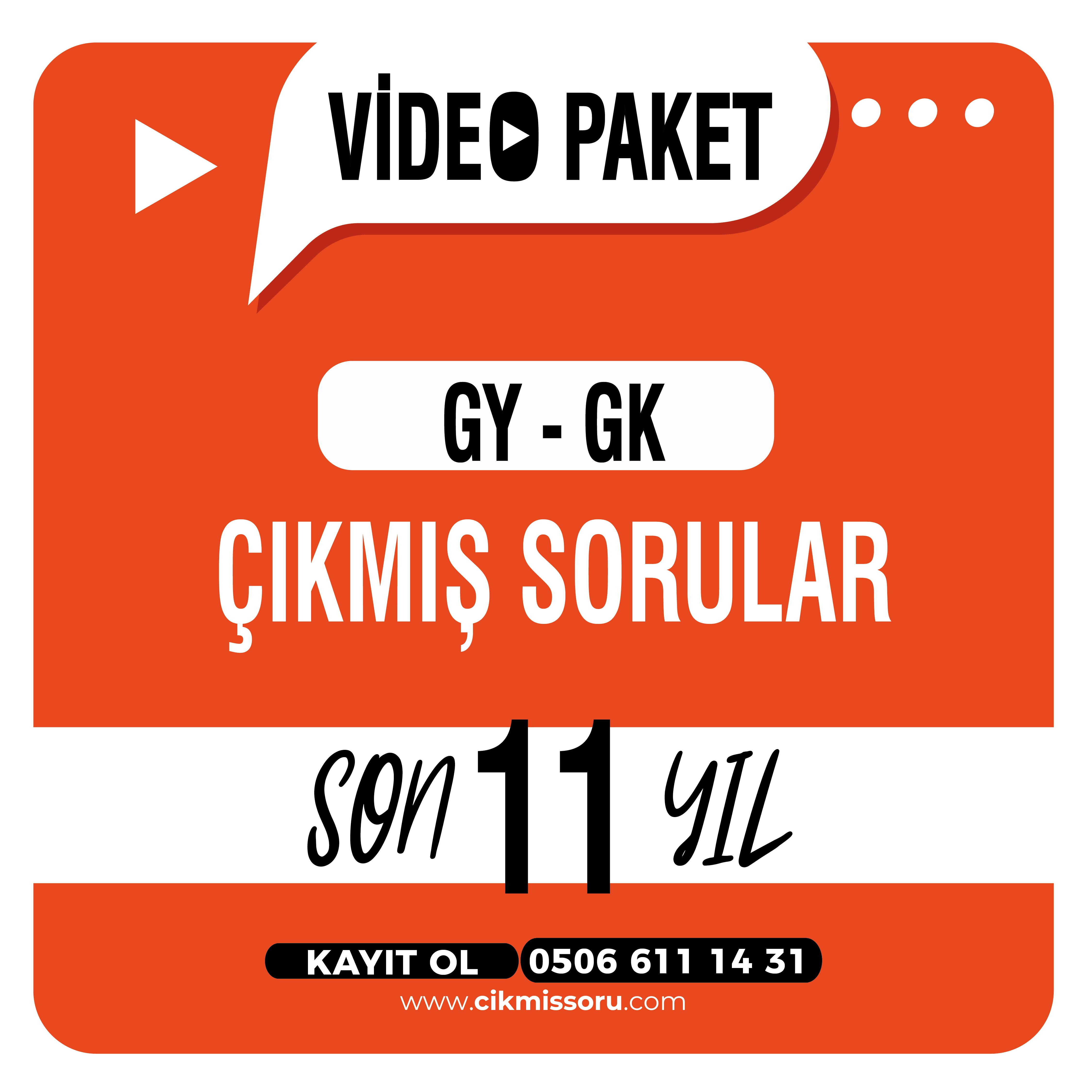 Kpss Lisans Gk Gy Çıkmış Sorular Son 11 Yıl Video Paketi