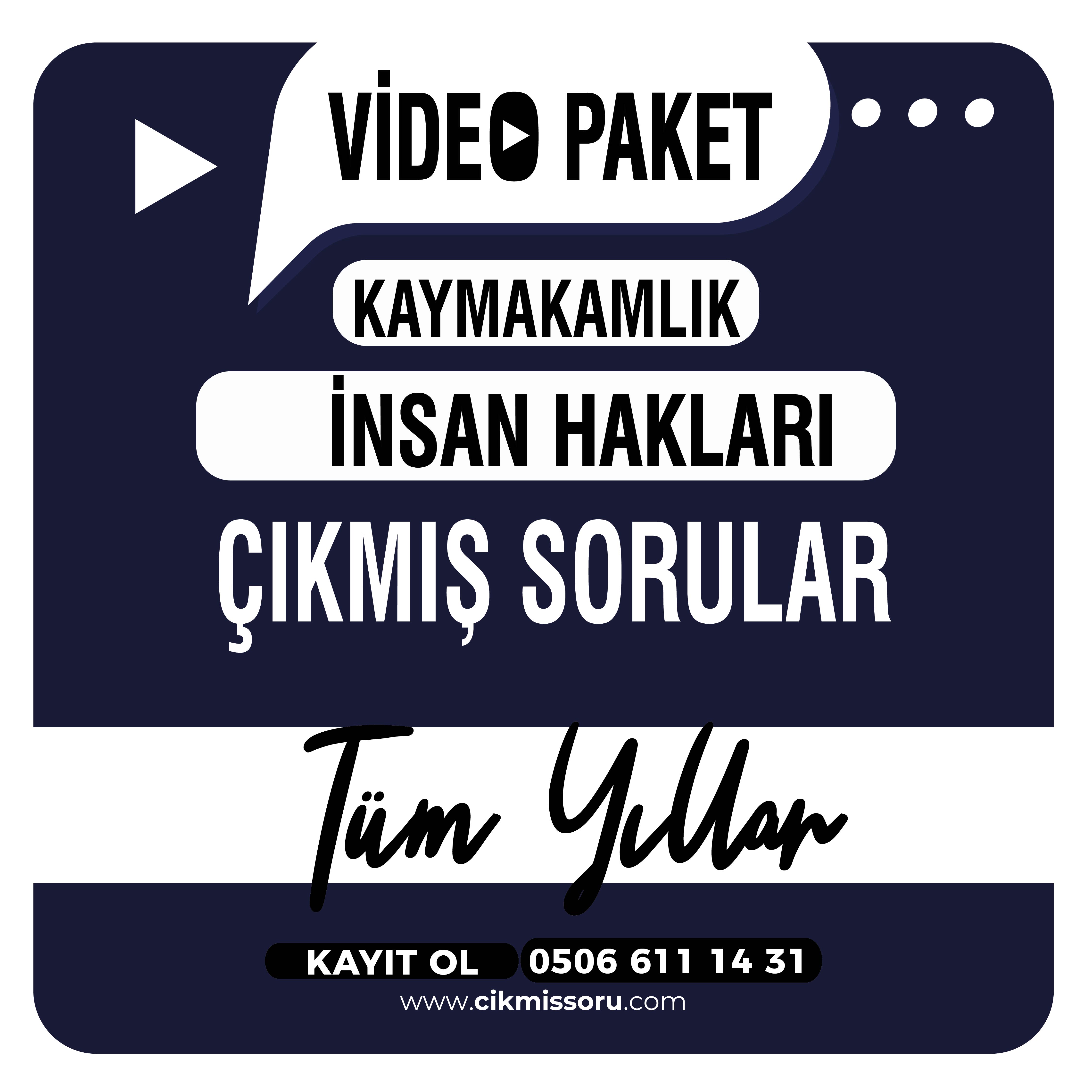 İnsan Hakları ve Demokratikleşme Tüm Yıllar Çıkmış Soru Video Paketi