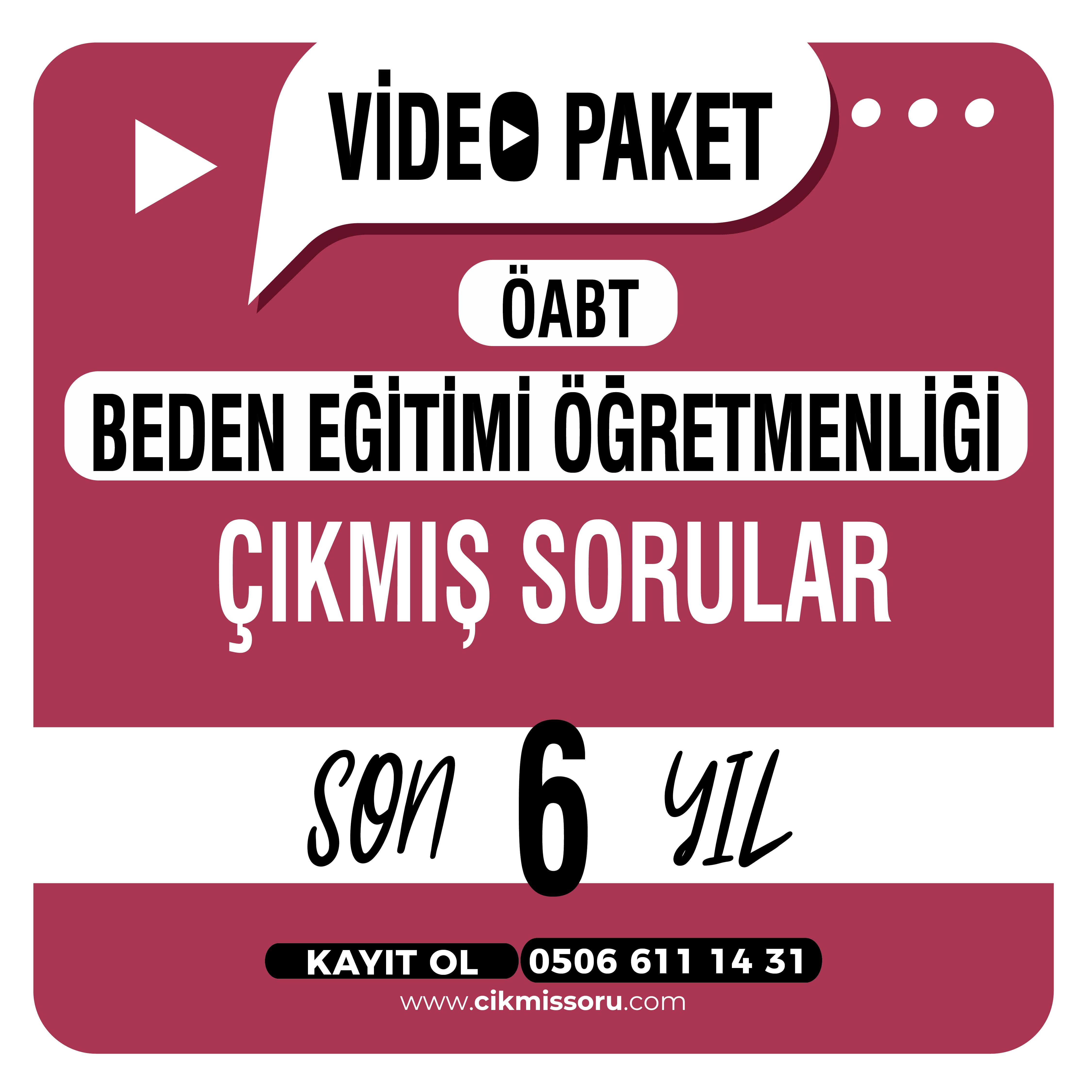 Beden Eğitimi Öğretmenliği Öabt Çıkmış Sorular Konu Tasnifli Son 6 Yıl Video Paketi