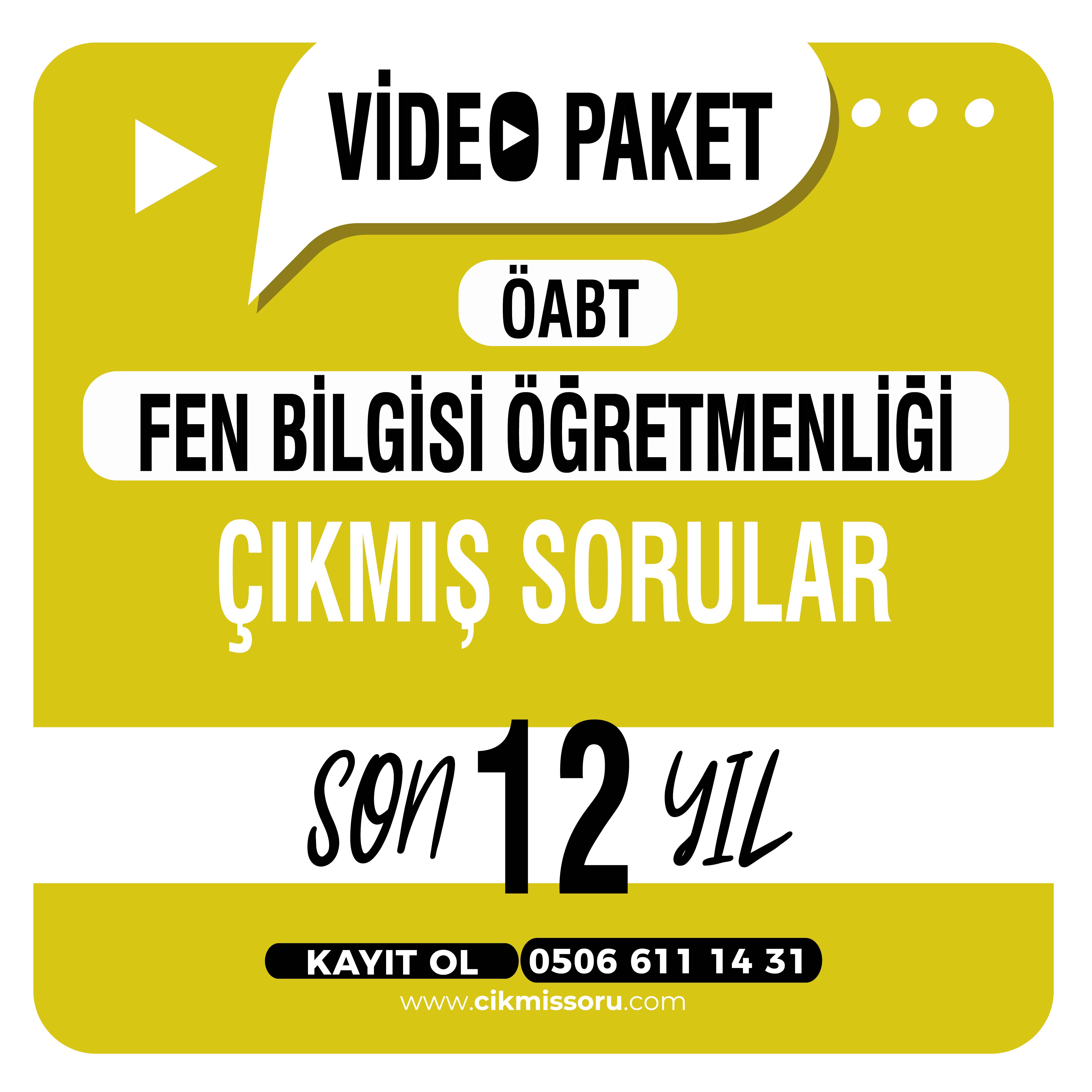 Fen Bilimleri Öğretmenliği Öabt Çıkmış Sorular Konu Tasnifli Son 12 Yıl Video Paketi