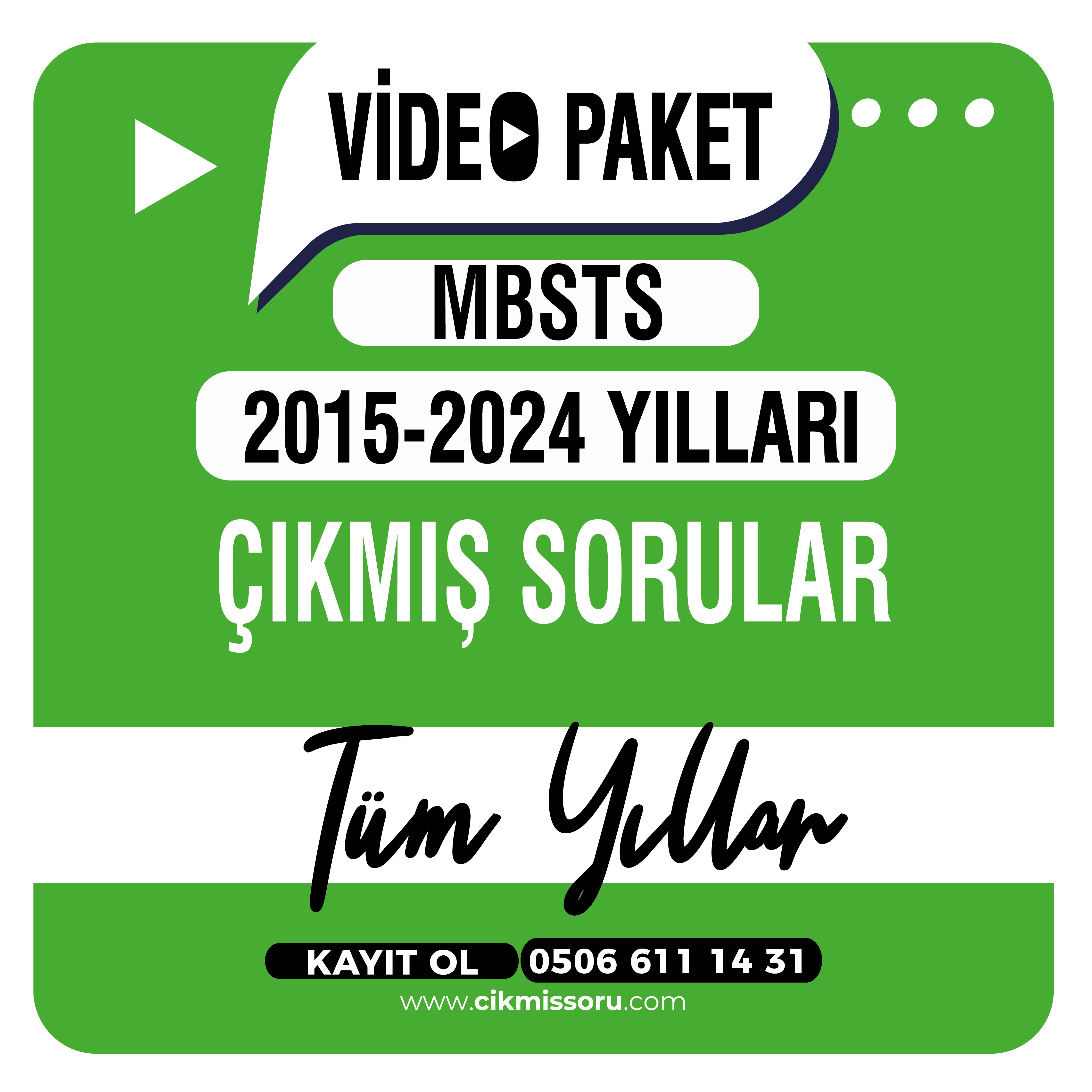 DİB Mbsts 2015-2024 Tüm Yıllar Çıkmış Sorular Video Paketi