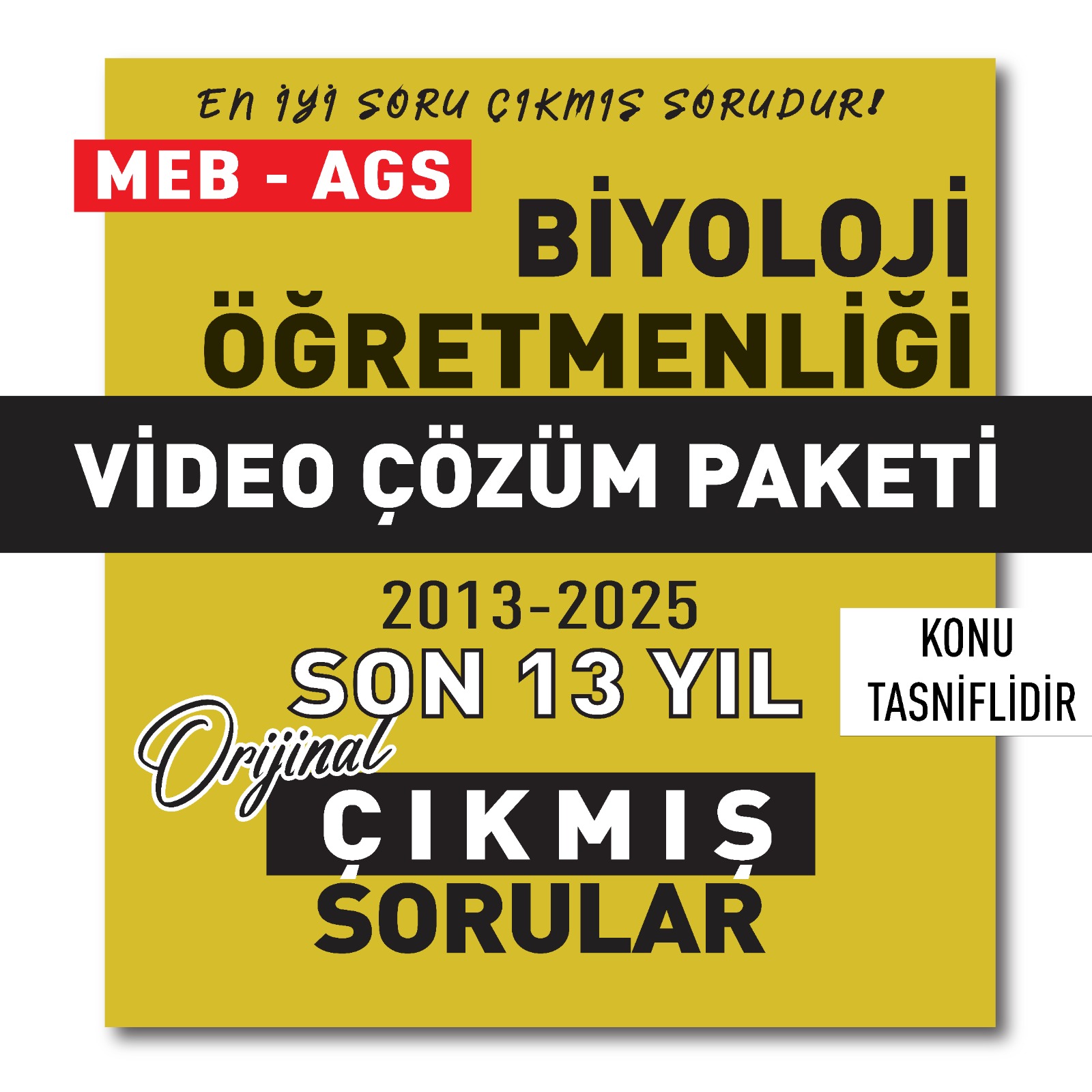 2026 Meb Ags Öabt Biyoloji Öğretmenliği Son 13 Yıl (2013-2025) Çıkmış Sorular Video Çözüm Paketi 2026 Meb Ags Öabt Biyoloji Öğretmenliği Son 13 Yıl (2013-2025) Çıkmış Sorular Video Çözüm Paketi