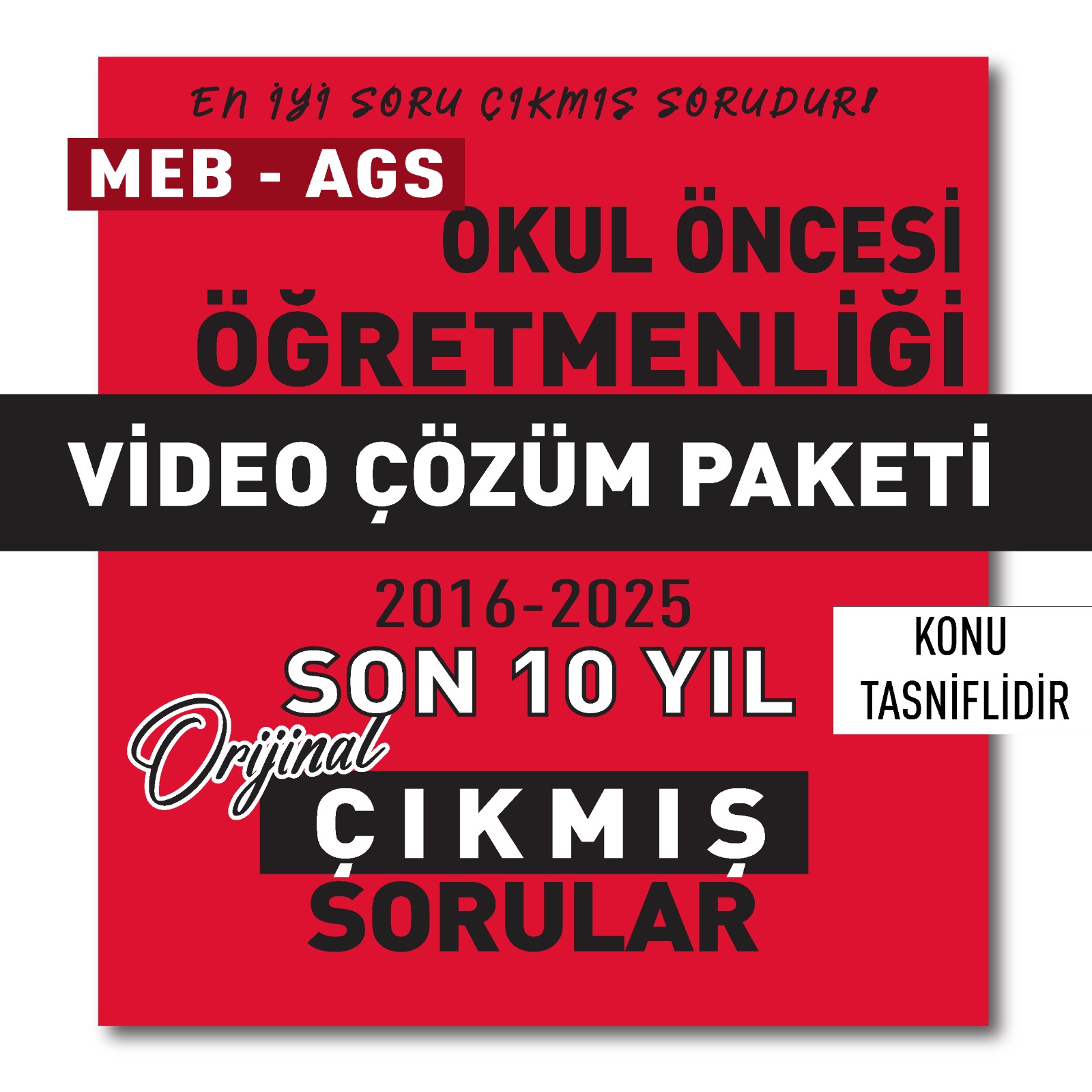 2026 Meb Ags Öabt Okul Öncesi Öğretmenliği Son 10 Yıl (2016-2025) Çıkmış Sorular Video Çözüm Paketi 2026 Meb Ags Öabt Okul Öncesi Öğretmenliği Son 10 Yıl (2016-2025) Çıkmış Sorular Video Çözüm Paketi