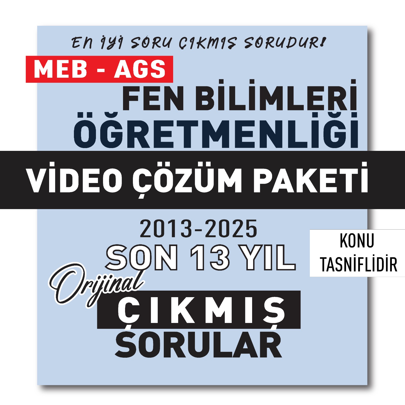 2026 Meb Ags Öabt Fen Bilimleri Öğretmenliği Son 13 Yıl (2013-2025) Çıkmış Sorular Video Çözüm Paketi 2026 Meb Ags Öabt Fen Bilimleri Öğretmenliği Son 13 Yıl (2013-2025) Çıkmış Sorular Video Çözüm Paketi