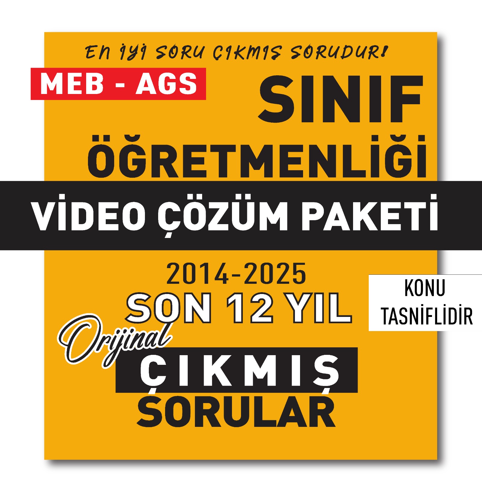 2026 Meb Ags Öabt Sınıf Öğretmenliği Son 12 Yıl (2014-2025) Çıkmış Sorular Video Çözüm Paketi 2026 Meb Ags Öabt Sınıf Öğretmenliği Son 12 Yıl (2014-2025) Çıkmış Sorular Video Çözüm Paketi