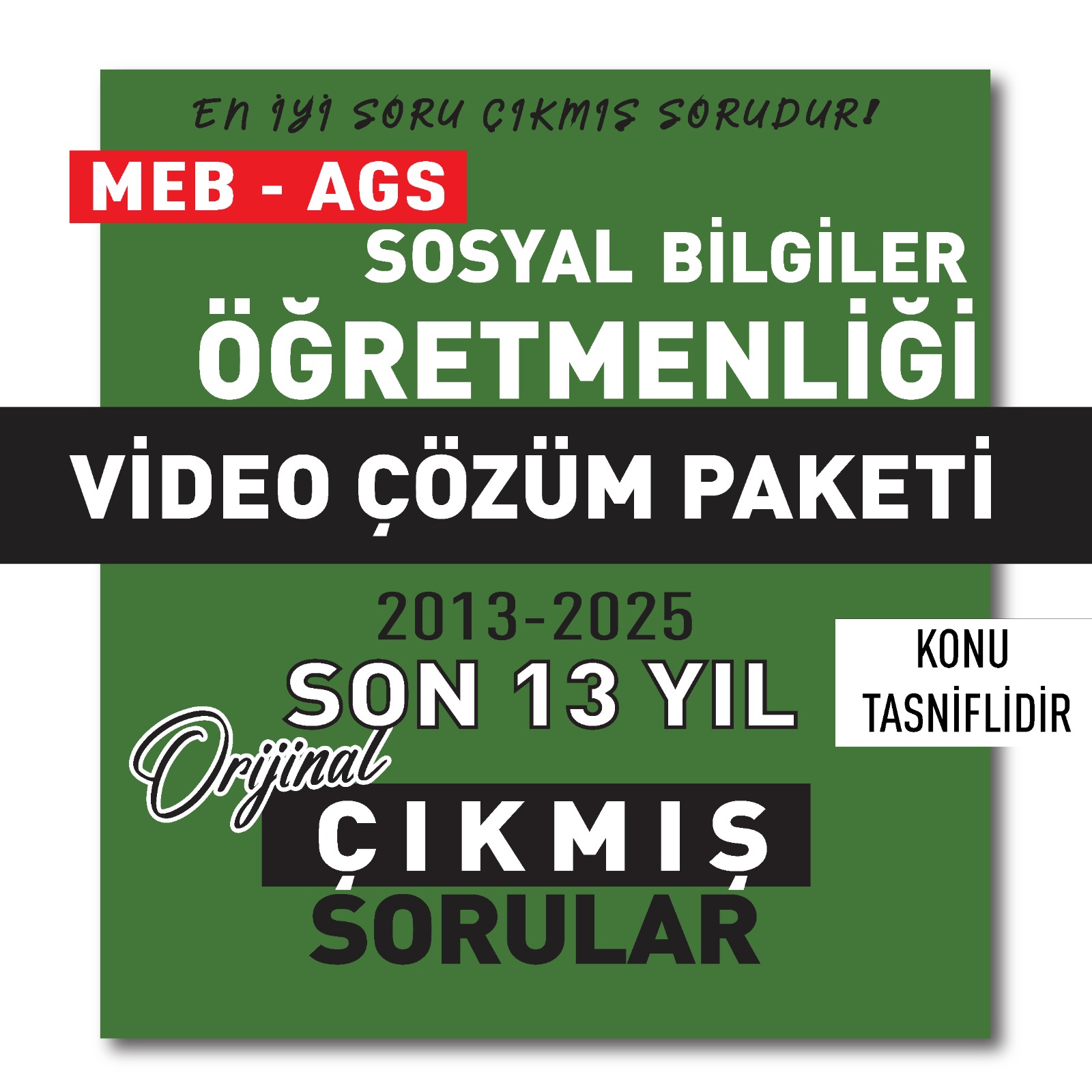 2026 Meb Ags Öabt Sosyal Bilgiler Öğretmenliği Son 13 Yıl (2013-2025) Çıkmış Sorular Video Çözüm Paketi 2026 Meb Ags Öabt Sosyal Bilgiler Öğretmenliği Son 13 Yıl (2013-2025) Çıkmış Sorular Video Çözüm Paketi