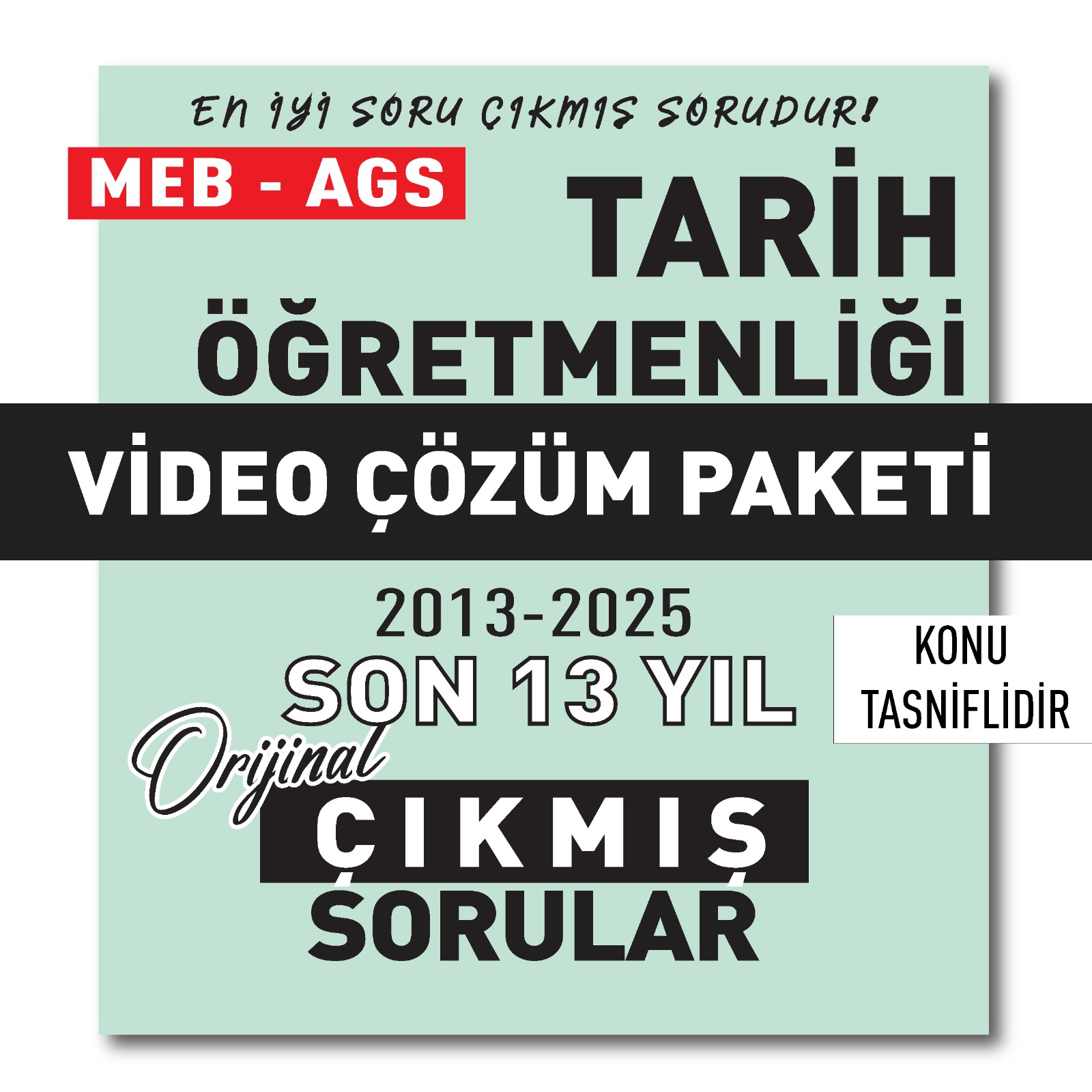 2026 Meb Ags Öabt Tarih Öğretmenliği Son 13 Yıl (2013-2025) Çıkmış Sorular Video Çözüm Paketi 2026 Meb Ags Öabt Tarih Öğretmenliği Son 13 Yıl (2013-2025) Çıkmış Sorular Video Çözüm Paketi