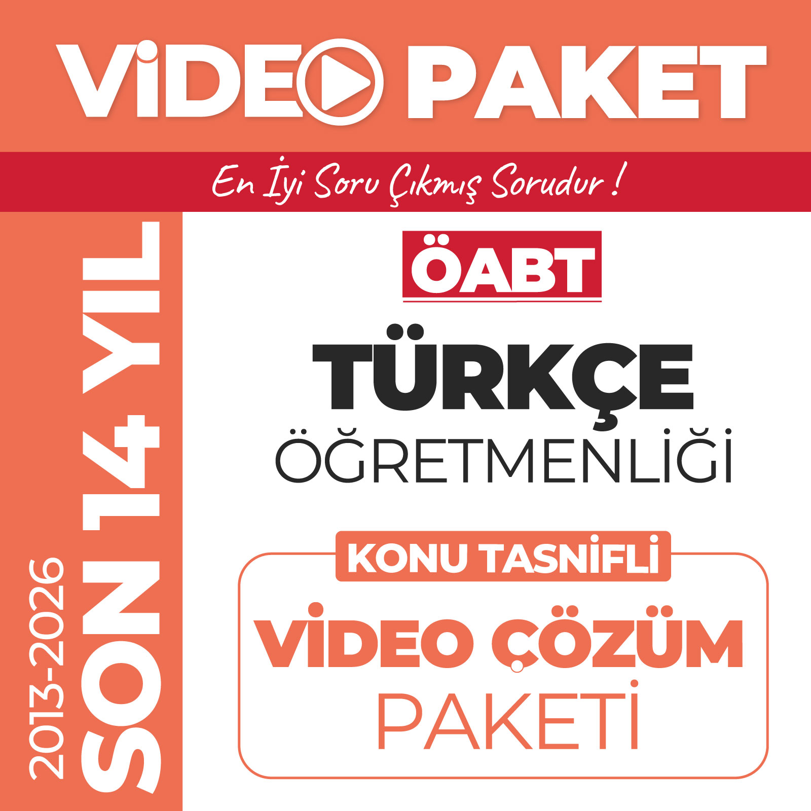 2027 Meb Ags Öabt Türkçe Öğretmenliği Son 14 Yıl Çıkmış Sorular (2013-2026 Yılları) Video Paketi 2027 Meb Ags Öabt Türkçe Öğretmenliği Son 14 Yıl Çıkmış Sorular (2013-2026 Yılları) Video Paketi