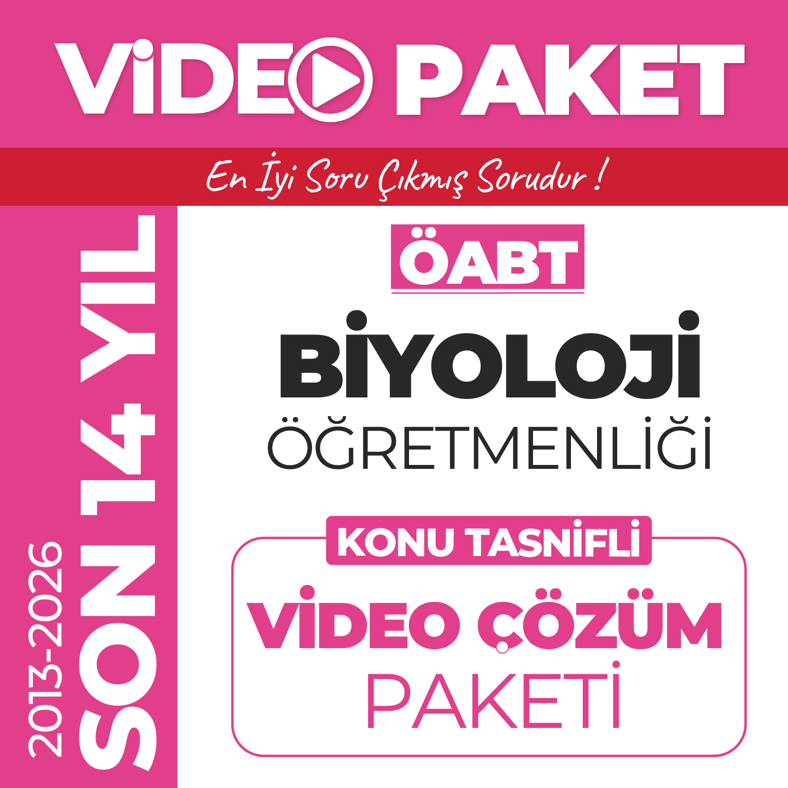 2027 Meb Ags Öabt Biyoloji Öğretmenliği Son 14 Yıl Çıkmış Sorular (2013-2026 Yılları) Video Paketi 2027 Meb Ags Öabt Biyoloji Öğretmenliği Son 14 Yıl Çıkmış Sorular (2013-2026 Yılları) Video Paketi