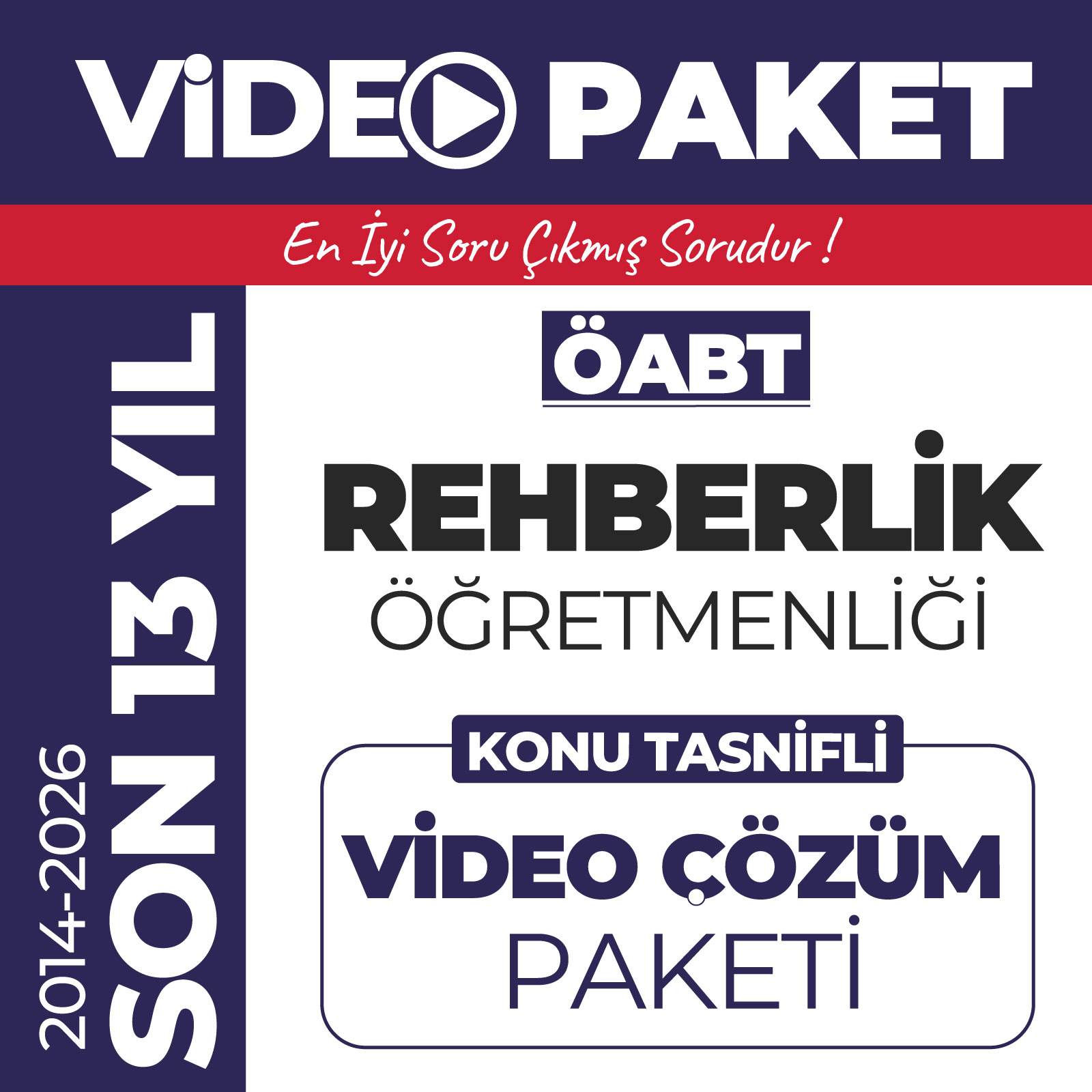 2027 Meb Ags Öabt Rehberlik Öğretmenliği Son 13 Yıl Çıkmış Sorular (2014-2026 Yılları) Video Paketi 2027 Meb Ags Öabt Rehberlik Öğretmenliği Son 13 Yıl Çıkmış Sorular (2014-2026 Yılları) Video Paketi